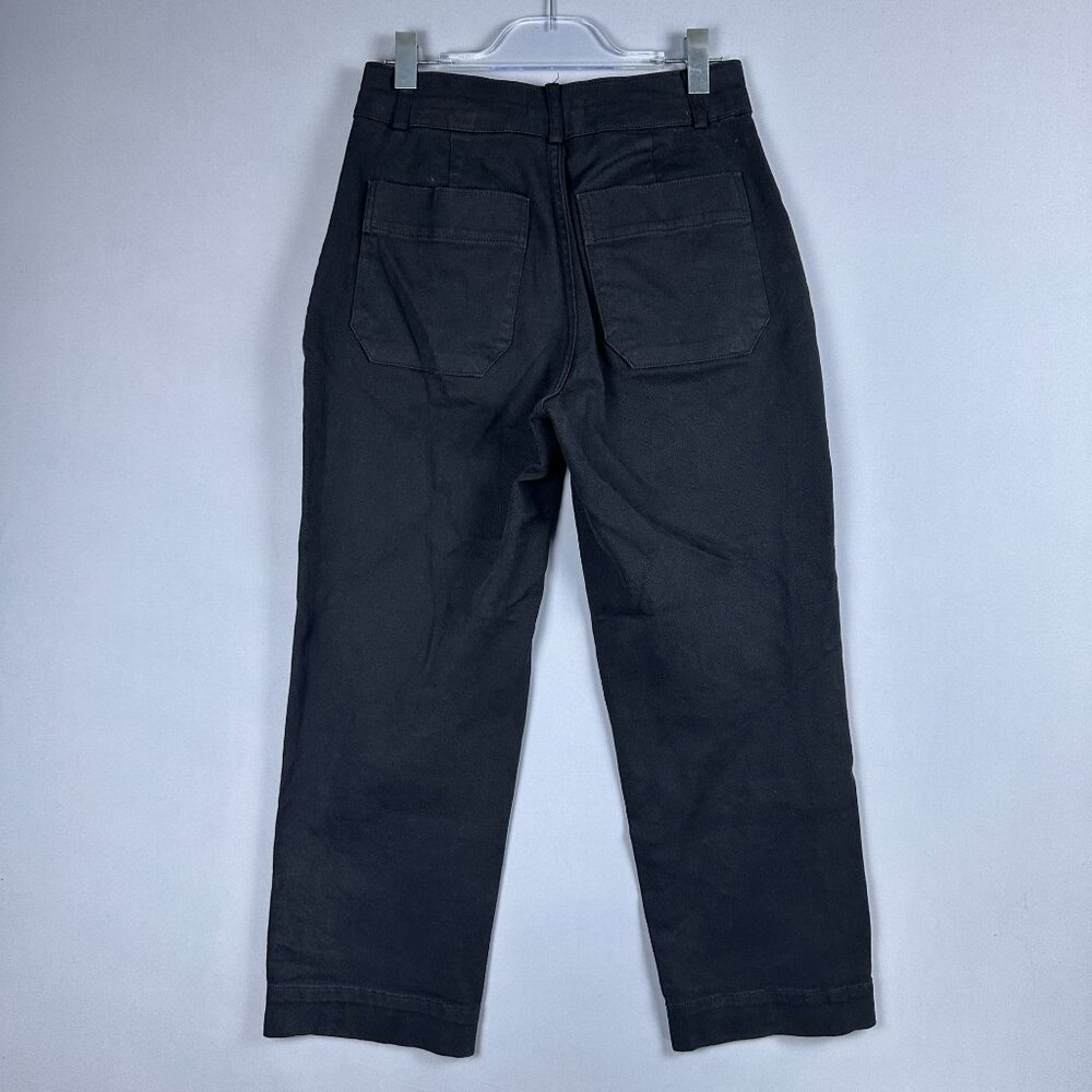 Everlane Straight Leg Crop Pants Mens Size 6 High Rise Dark Wash Black - Picture 2 of 12